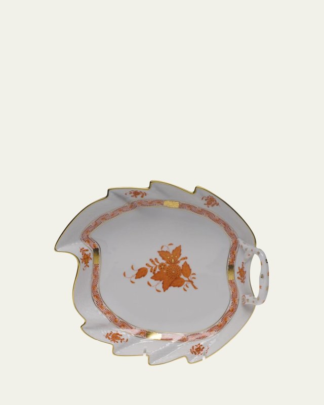 Chinese Bouquet Rust Leaf Dish